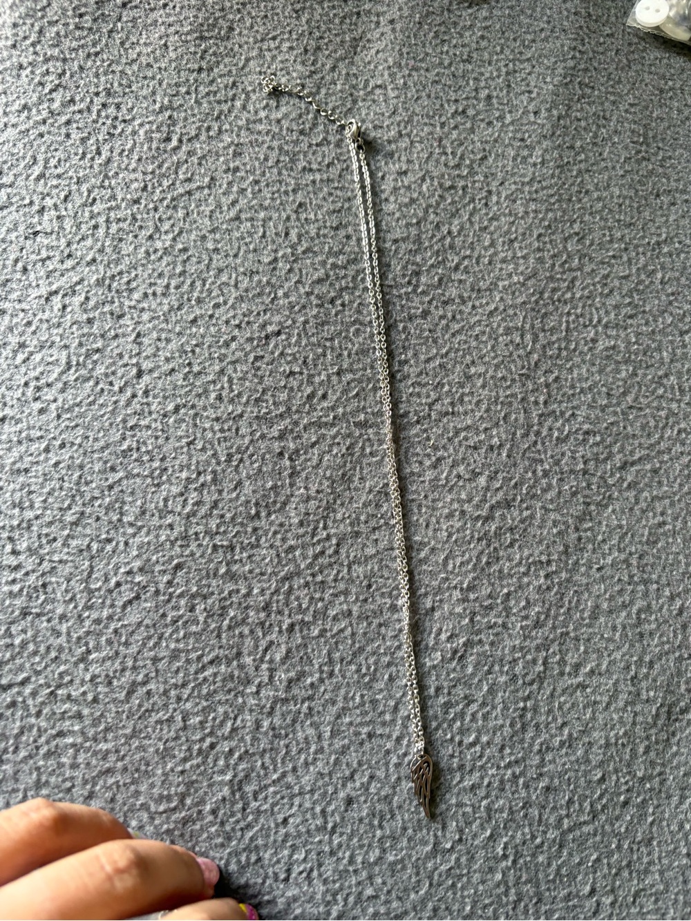 Delicate Silver Wing Pendant Necklace